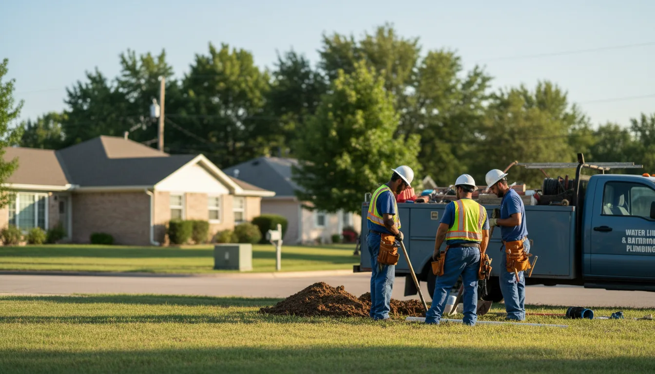 Residential water line and bathroom plumbing service in Uniontown, KS